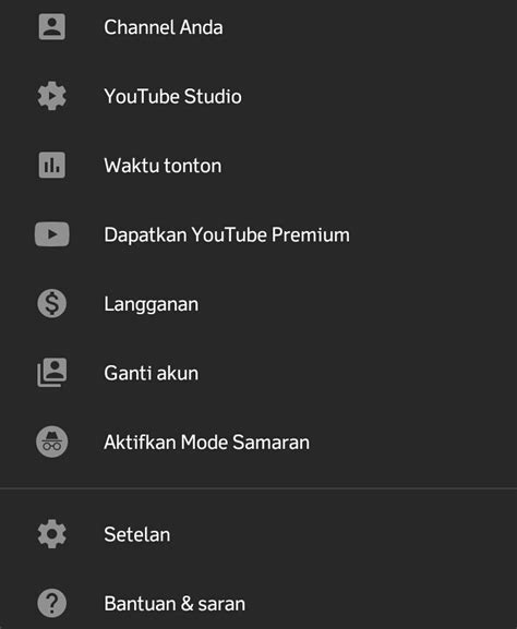 penelusuran chanel youtube di android